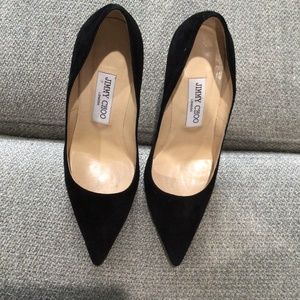 Jimmy Choo Womens 7 Black Suede heels
